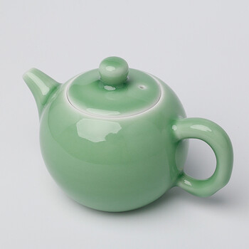 堂悦坊 茶具套装 龙泉青瓷无量整套茶具 功夫茶具套装14件特惠 弟窑梅子青
