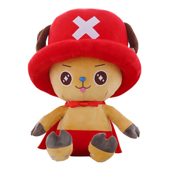 睡觉抱的可爱路飞玩偶红帽乔巴超人60厘米海贼王乔巴公仔红色帽子