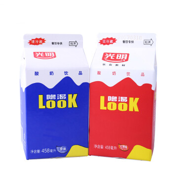 光明酸奶look噜渴原味红枣味酸奶458ml 酒店专售全国冷运发货包邮 12
