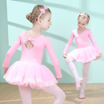 儿童舞蹈服女童练功服演出服服装小女孩跳舞服装幼儿连体芭蕾舞裙