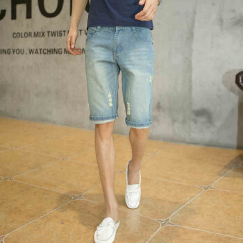 亚捷服饰2014夏季新款<em>男士牛仔短裤薄</em>款 潮男