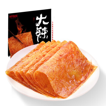 三只松鼠网红大辣条童年零食老式辣皮儿时豆皮BIG大辣片230g