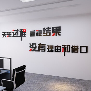 画公司办公室墙面装饰贴纸企业文化墙立体贴画励志标语自粘墙纸贴画