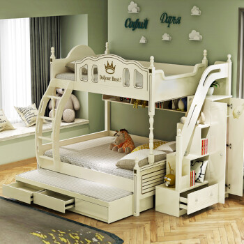 宝嘉纳 床 高低床 实木上下床小孩上下铺双层床母子床