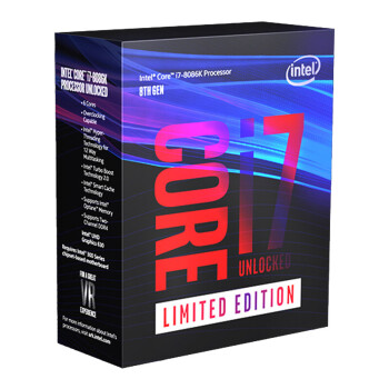 英特尔（Intel） 酷睿I7 8086K   40周年 纪念版盒装处理器 6核12线程,降价幅度10%