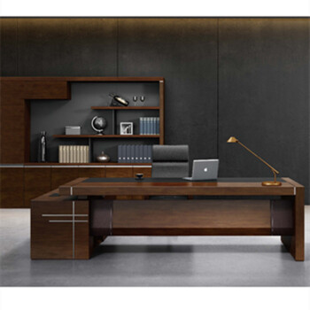 实木总裁办公桌 现代老板桌 时尚油漆大班台 高端经理主管桌 家用书房