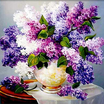 
                                        初艺 满钻新款5D魔方钻石画客厅花卉花草迷恋三联插花花瓶砖石秀餐厅水钻圆钻粘贴钻十字绣 5D 迷恋2尺寸55X48cm                