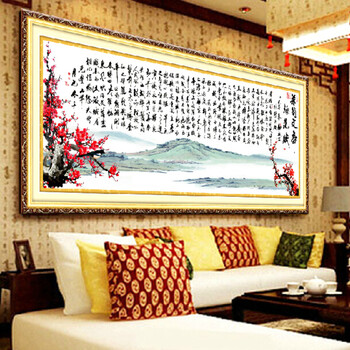 
                                        蒙娜丽莎十字绣梅花赋精准印花十字绣套件装新款客厅大幅画 11CT棉线印花 1440梅花赋棉线精准印花                