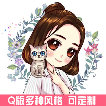 卡通q版手绘头像微信快手网红速写素描真人物设计漫画
