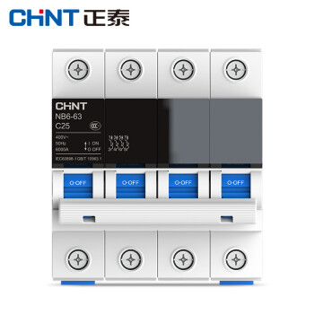 正泰(chnt) 泰极家用小型断路器 空气开关nb6-63 4p c25