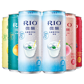 锐澳(rio)洋酒 预调 鸡尾酒 果酒 微醺系列 3度 330ml*6罐(5种口味)