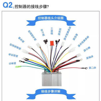 定制电动车智能无刷控制器36v48v60v72v350w450w500w800w雅迪爱玛通用