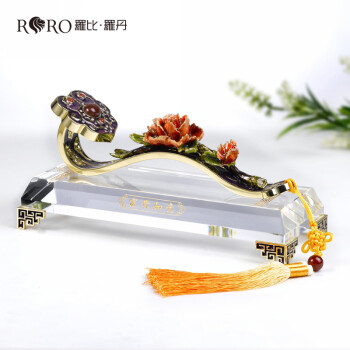 
                                        罗比罗丹 中式家装珐琅办公桌饰品如意摆件现代简约创意工艺品                