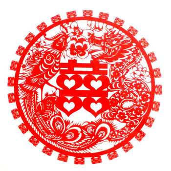 
                                        样样红 喜字贴静电贴压床喜婚礼心形喜龙凤婚庆婚礼窗花玻璃贴婚庆用品 龙凤喜字 鸳鸯戏水-1个 40*40cm                