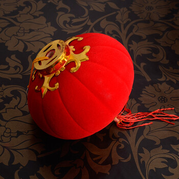 绒小灯笼结婚喜庆传统节日开业婚房布置红灯笼