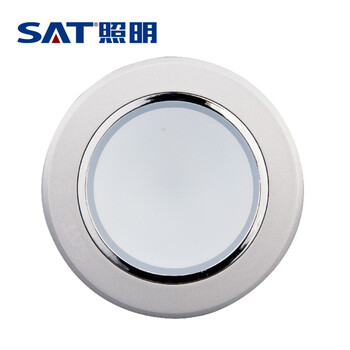 SAT照明活之彩系列一体化压铸LED筒灯过道办公室学校商场基础照明开孔125cm12W凹面 哑白 4000K暖白光