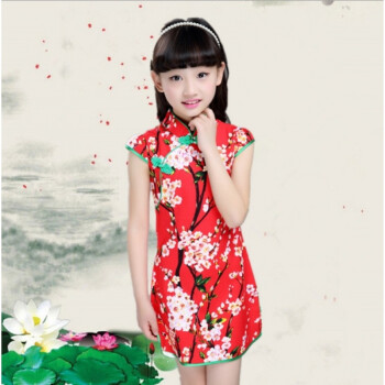 2018夏季新款新品女装女孩 旗袍新款夏装小女孩旗袍裙