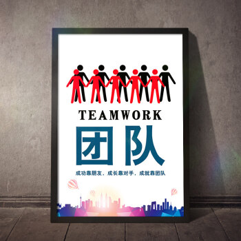 室装饰画公司走廊企业文化壁画励志海报无框画会议室标语挂画 团队 60