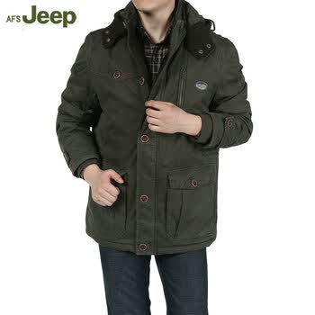 <em>战地吉普</em>(Afs Jeep)2014新款<em>棉衣</em>男<em>中年冬装</em>中