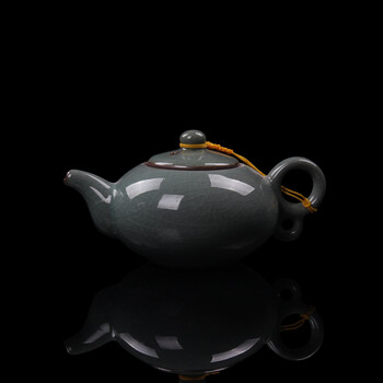 尊儒 开片瓷器哥窑茶具套装 特价茶壶茶海茶漏茶杯整套功夫茶具 哥窑-八头圆壶组