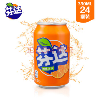 【整箱】可口可乐 芬达 330ml*24罐 (夏县)6月份