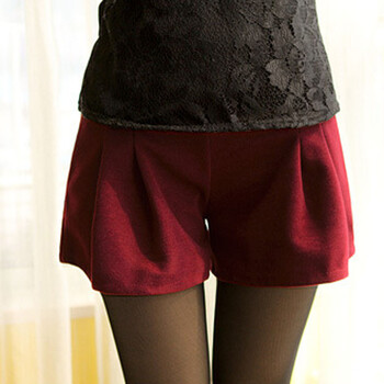 SMLN2014秋冬新款<em>女</em>韩版大码<em>毛呢短裤</em>显瘦加