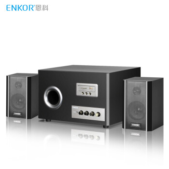 恩科（ENKOR）S2850U 多媒体电脑音响音箱木质2.1低音炮支持SD卡U盘 黑色