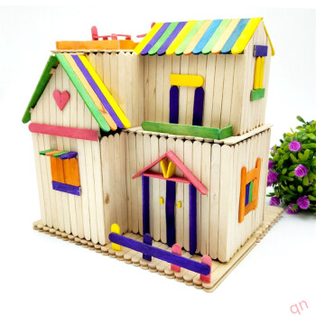 雪糕棒棍木条diy手工制作房子模型材料冰棒棍棒拼装玩具生日礼物