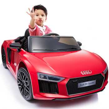 奥迪r8儿童电动车四轮摇摆童车遥控男女婴儿小孩玩具车可坐人汽车zf10