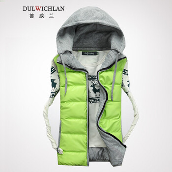 德威兰2014秋冬新款情侣款可脱帽<em>马甲</em>韩版时