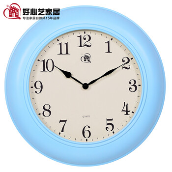 好心艺 创意简约挂钟客厅静音钟表大号 超大挂钟个性钟表圆形五彩 D款