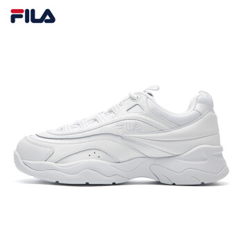 fila(斐乐)女鞋2018秋季新品复古跑鞋跑步鞋舒适透气运动鞋女 标准白