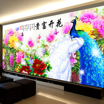 
                                        尚世纪3d十字绣客厅新款满绣家和万事兴十字绣|福字版家和万事兴 1.7米非满绣                