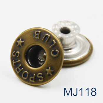 
                                        迈利达 金属牛仔钮扣摇头空心工字扣 复古牛仔纽扣扣子17mm JG11十颗 17mm                