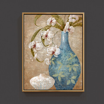 
                                        首玺 装饰画客厅油画餐厅壁画玄关挂画墙画富贵平安字画3378 A1(实木框) 45cmX60cm                