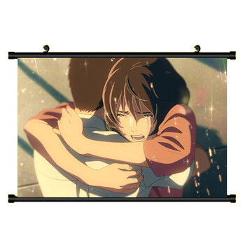 绿盒子 动漫挂画你的名字艺术布挂画 新海诚动画电影卷轴装饰画立花泷