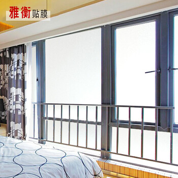静电免胶磨砂玻璃贴膜透光不透明办公室浴室卫生间窗花窗户窗贴纸 免
