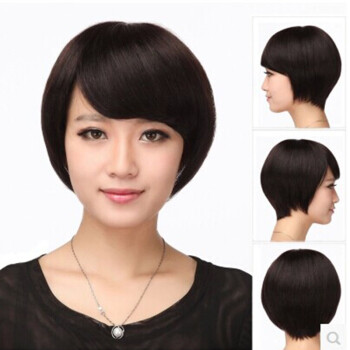 帝飞(difei) 帝飞 假发套女短发真人发丝中老年假发短