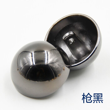 
                                                                                迈利达 金属纽扣球面蘑菇高脚扣子女装外套毛呢大衣金色衬衣钮扣 枪黑【6颗】 25mm                