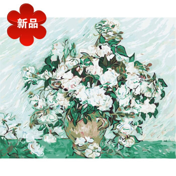 梵高-白玫瑰 70*90绷好内框