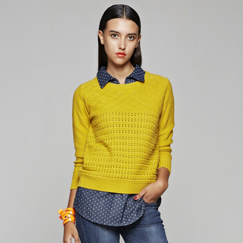 北极绒韩版2014<em>秋季</em>新款两件套加绒<em>毛衣</em>外套