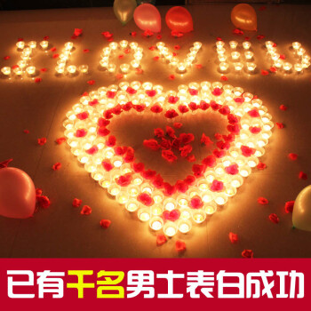 遥控 浪漫求婚电子蜡烛套餐 婚庆表白生日创意礼品led无烟蜡烛灯 七夕情人节礼物 套餐J