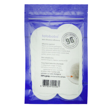 
                                        进口totobobo口罩防雾霾pm2.5防护口罩滤片 儿童男女冬季骑行运动防尘过滤透明透气 防护口罩96%滤片(20片)                