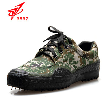 3537 解放鞋男军鞋07作训鞋黑色劳保鞋工地耐磨防滑户外胶鞋部队军训