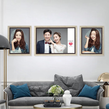 大相框欧式韩式照片创意放大制作挂墙相框简约复古定制相框结婚装饰画