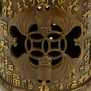 百纳源 百福笔筒铜工艺品摆件办公室书房装饰品T101246