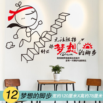 励志海报墙贴纸宿舍寝室贴画小学生房间墙上壁纸教室文化布置装饰 12.