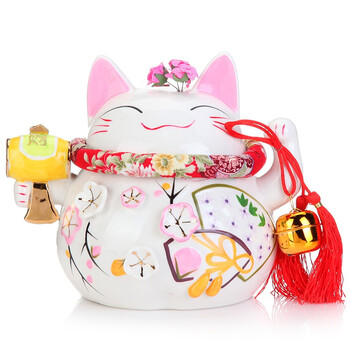 晟旎尚品 陶瓷招财猫摆件 储存罐 财源滚滚招财猫 大号