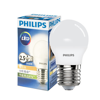 
                                                            飞利浦PHILIPS led灯泡节能超大球泡超亮家用光源客厅照明卧室光源大螺口灯饰电灯泡 5W促销10只装 暖白色(黄光)                