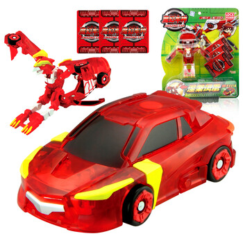 灵动创想魔幻车神变形机器人神斗卡自动变形玩